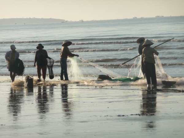 Fishermen with nets