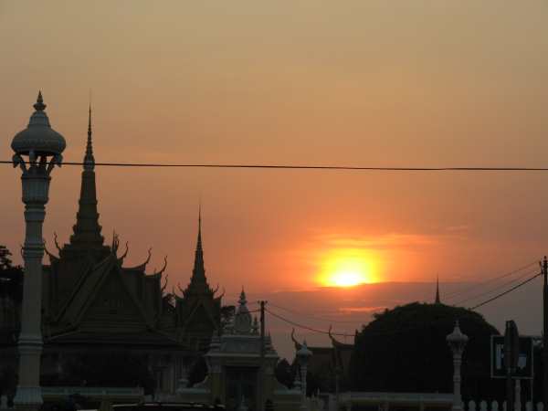 Temple at sunset